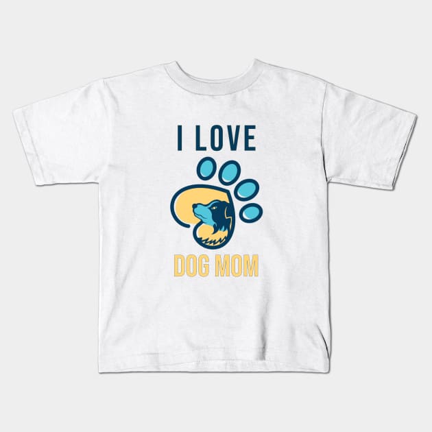 I Love Dog Mom Kids T-Shirt by anbartshirts